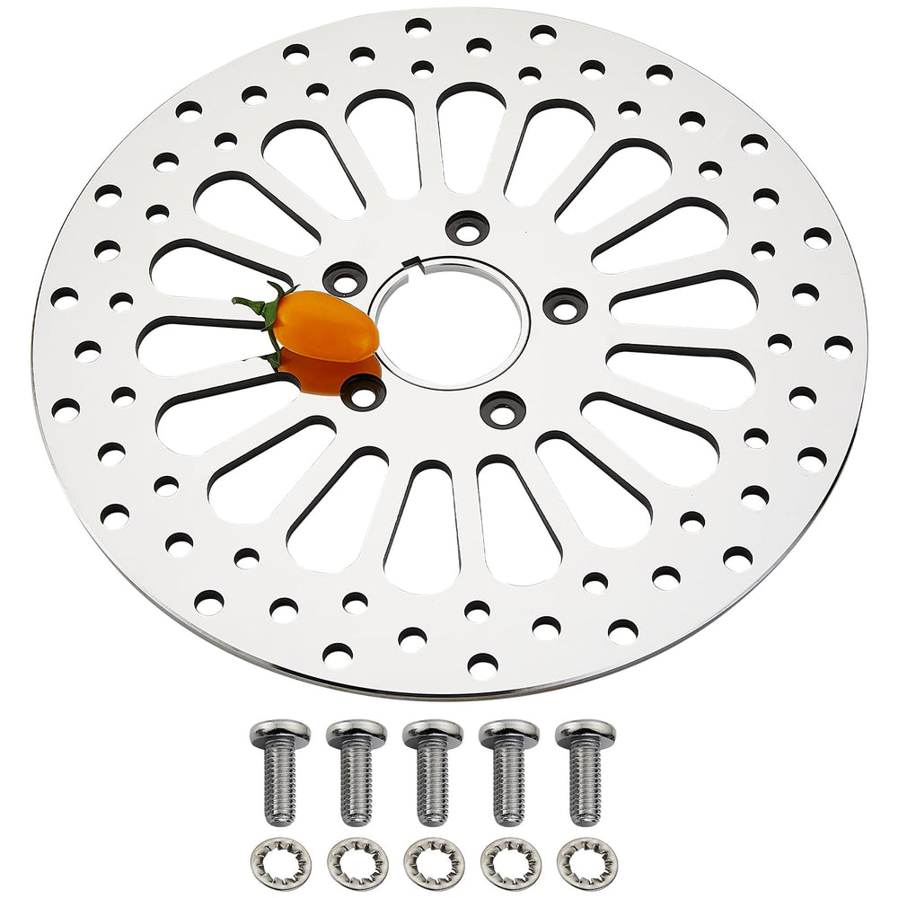 BLCYANUE Harley 11.5 inch front brake rotor, mirror-polished surface for responsive braking.