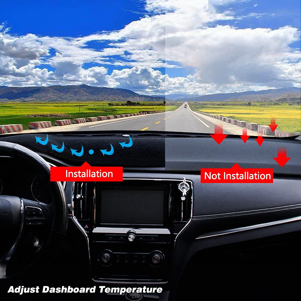 BLIBLIUNIT dash cover for Silverado LTZ protects interior and reduces glare.