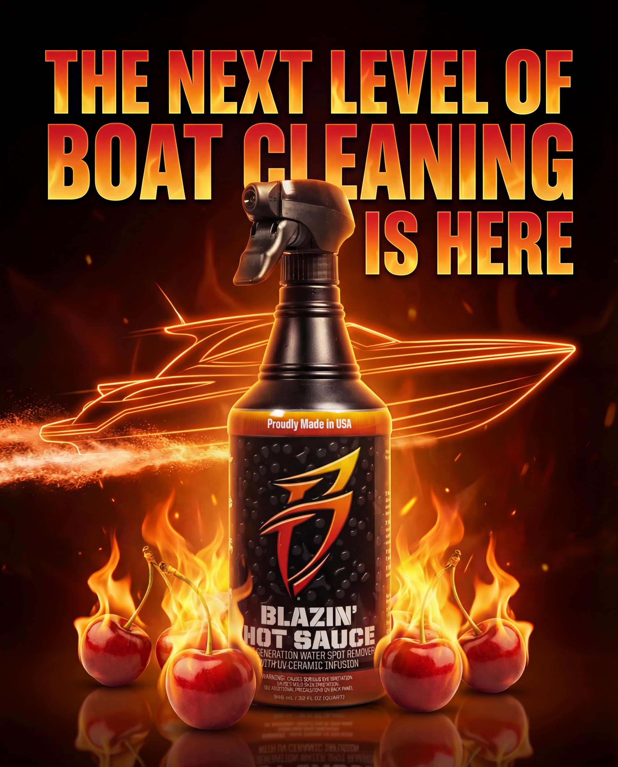 Bling Sauce hard water remover spray for easy wipe-off results