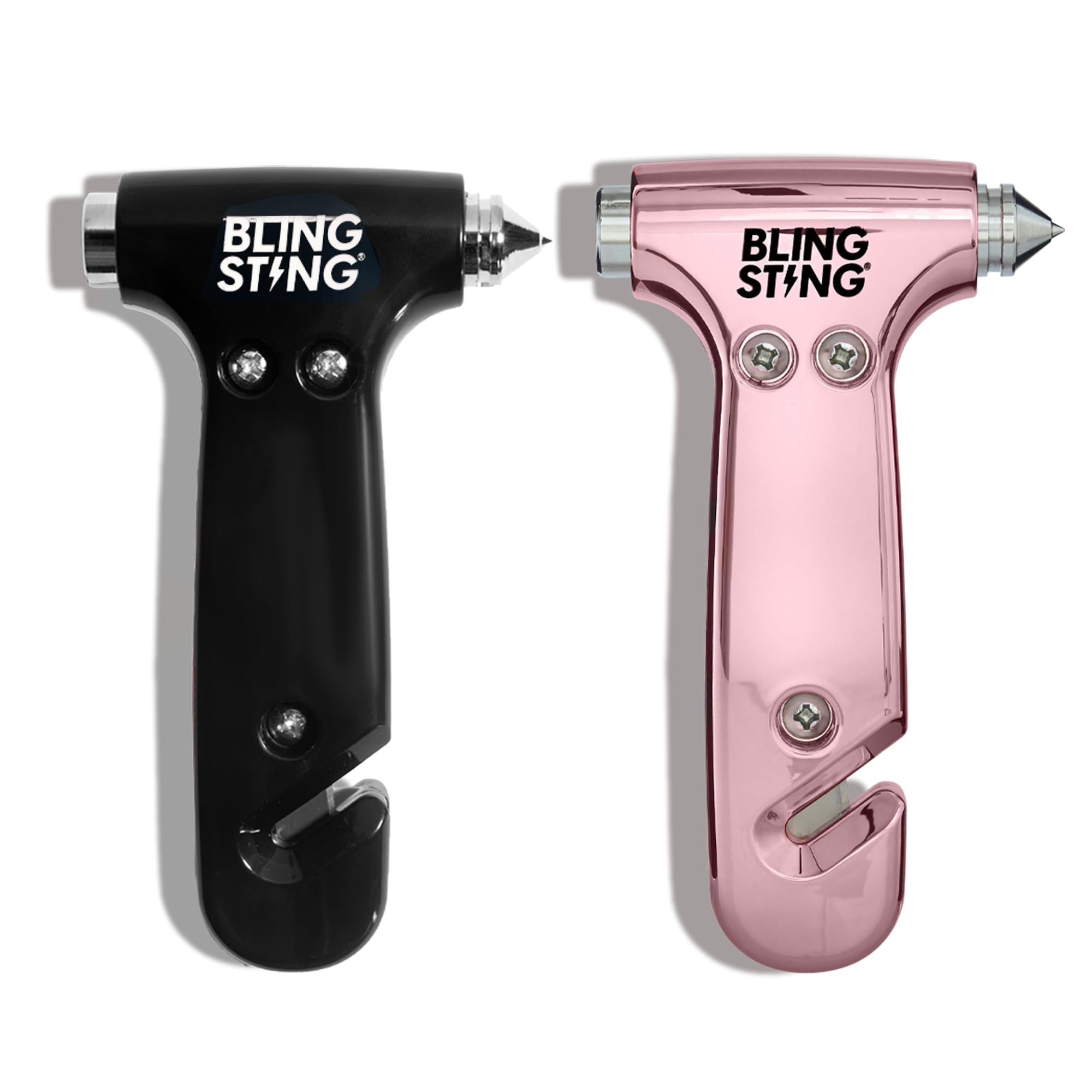 BLINGSTING car emergency escape hammer with window breaker in action for quick escape