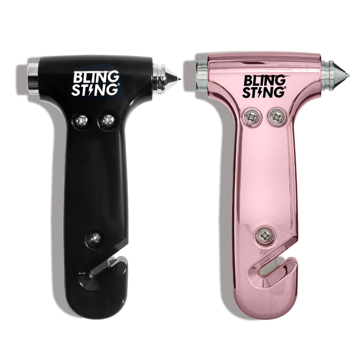 BLINGSTING car emergency escape hammer with window breaker in action for quick escape