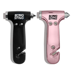 BLINGSTING car emergency escape hammer with window breaker in action for quick escape