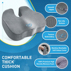 Cocked-edge design supports hips and legs for better posture with BlissTrends cushion