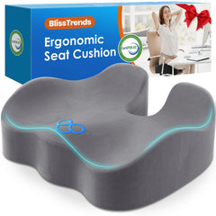 BlissTrends seat cushion foam closeup showing thick memory foam for lasting comfort