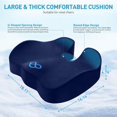 BlissTrends memory foam core provides high-density support during long sits