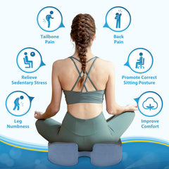 BlissTrends seat cushion side profile with cocked edge for back and leg support