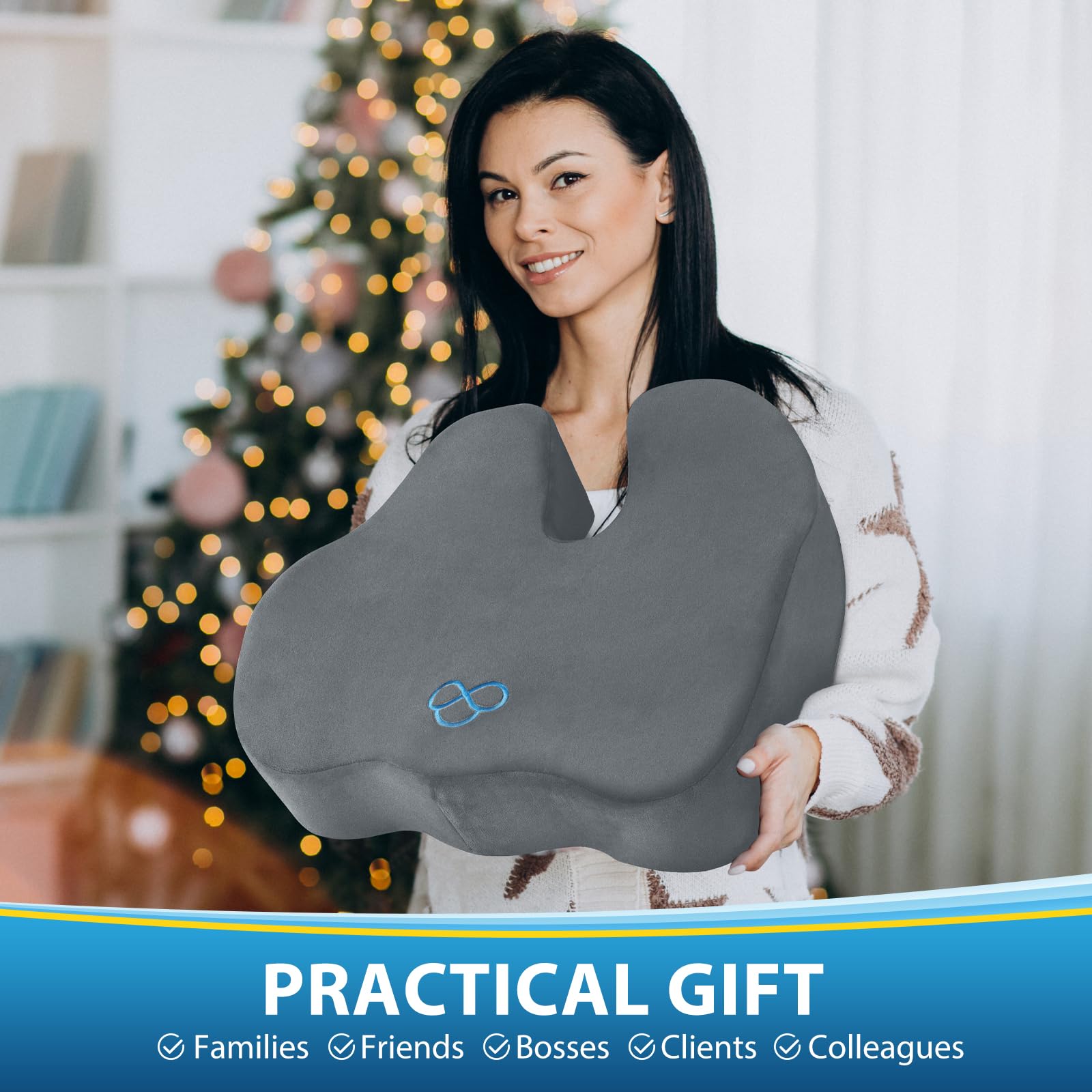 Travel friendly BlissTrends cushion fits airplane seats for gentle support