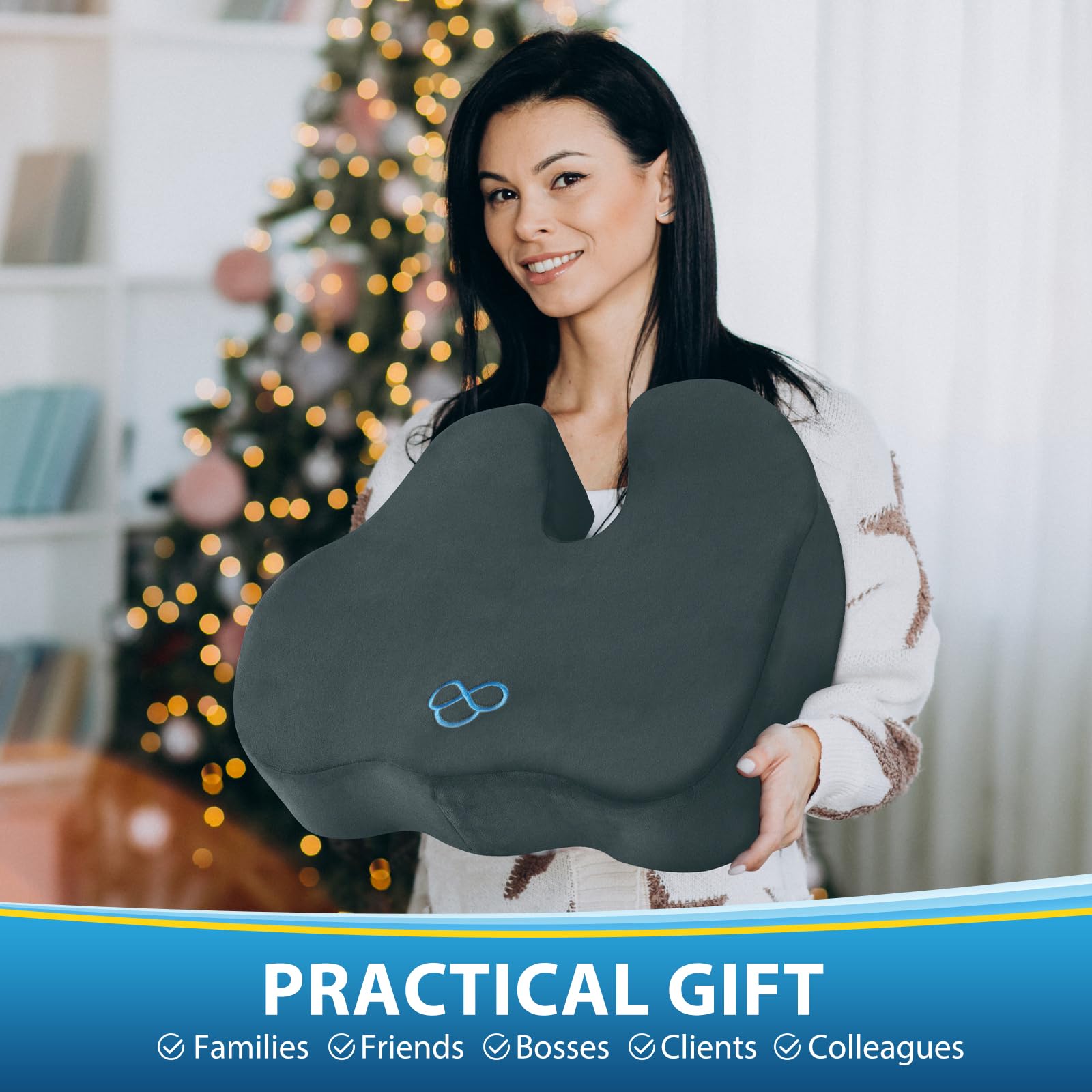 BlissTrends thick 4.7-inch cushion provides comfortable padding for extended seating.