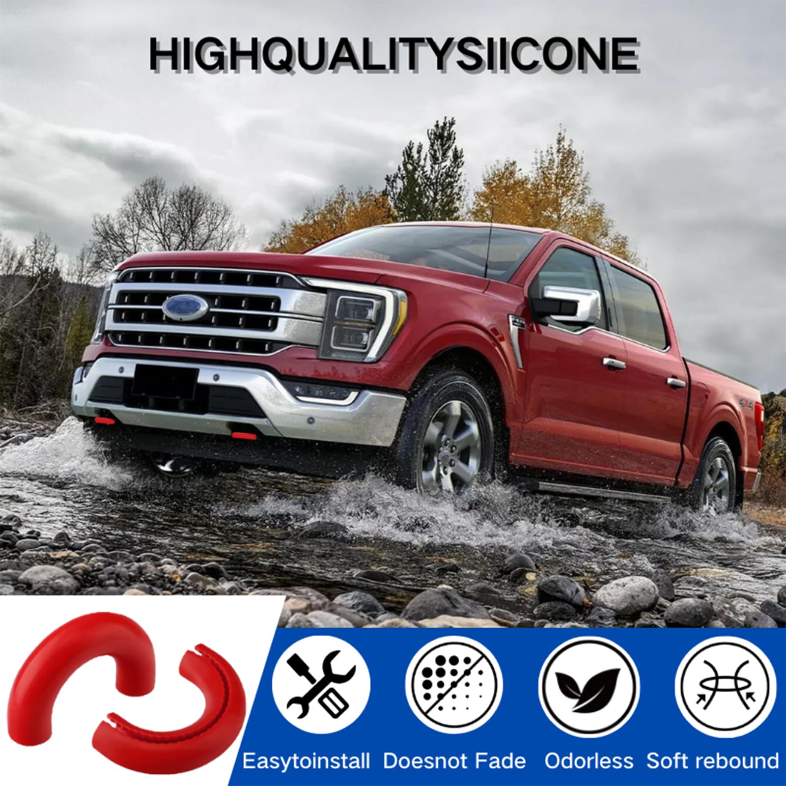 Bllatta tow hook cover on Bronco adds a touch of unique style.