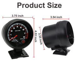 BLLYOGU tachometer back-lit display enabling night readability and quick readings