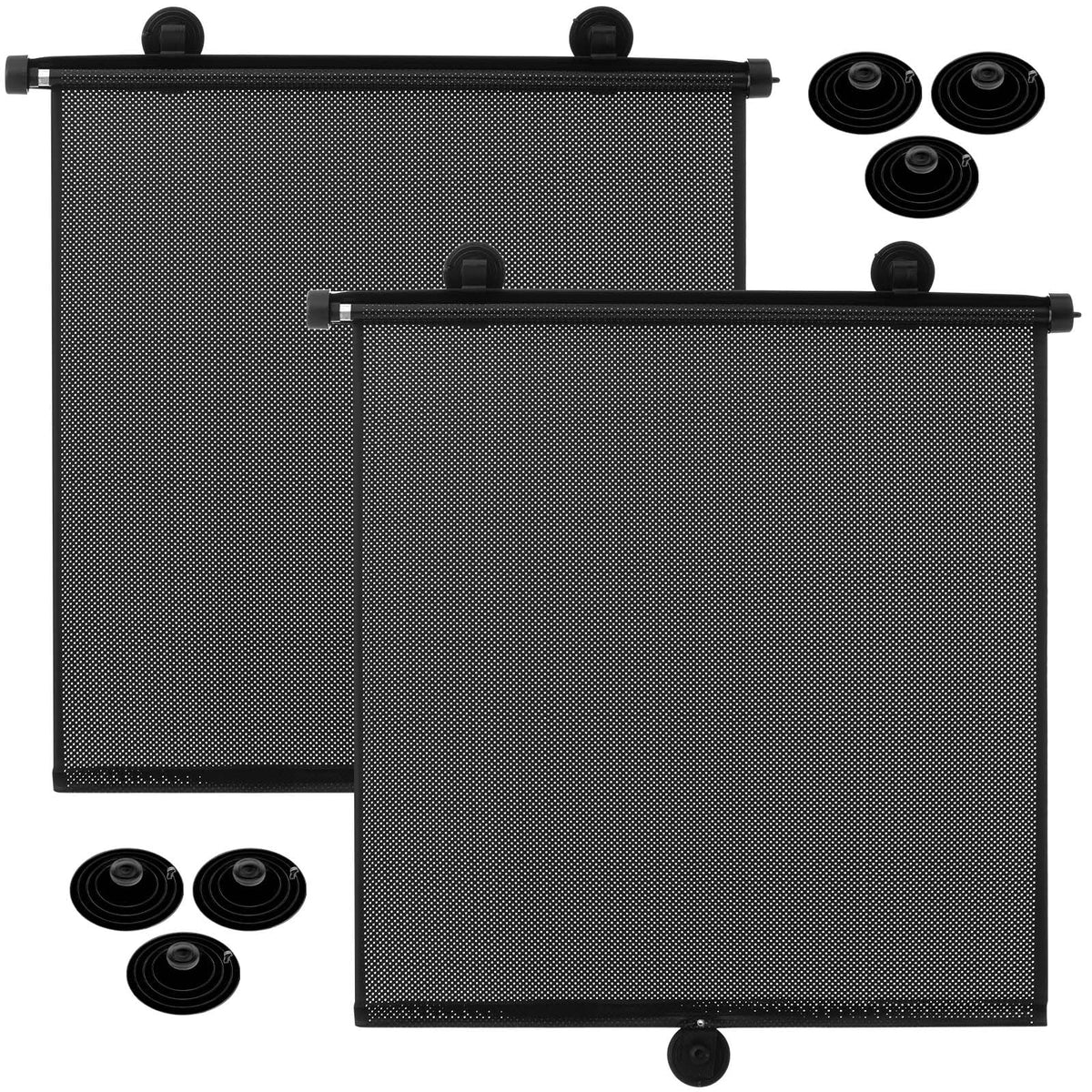 Blosssound two-pack car side window shades provide wide 20x20 coverage for UV protection.