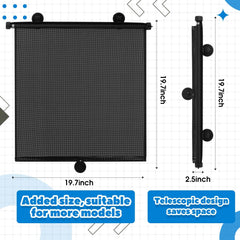 Wide 20-inch shade blocks heat and reduces glare inside the vehicle.
