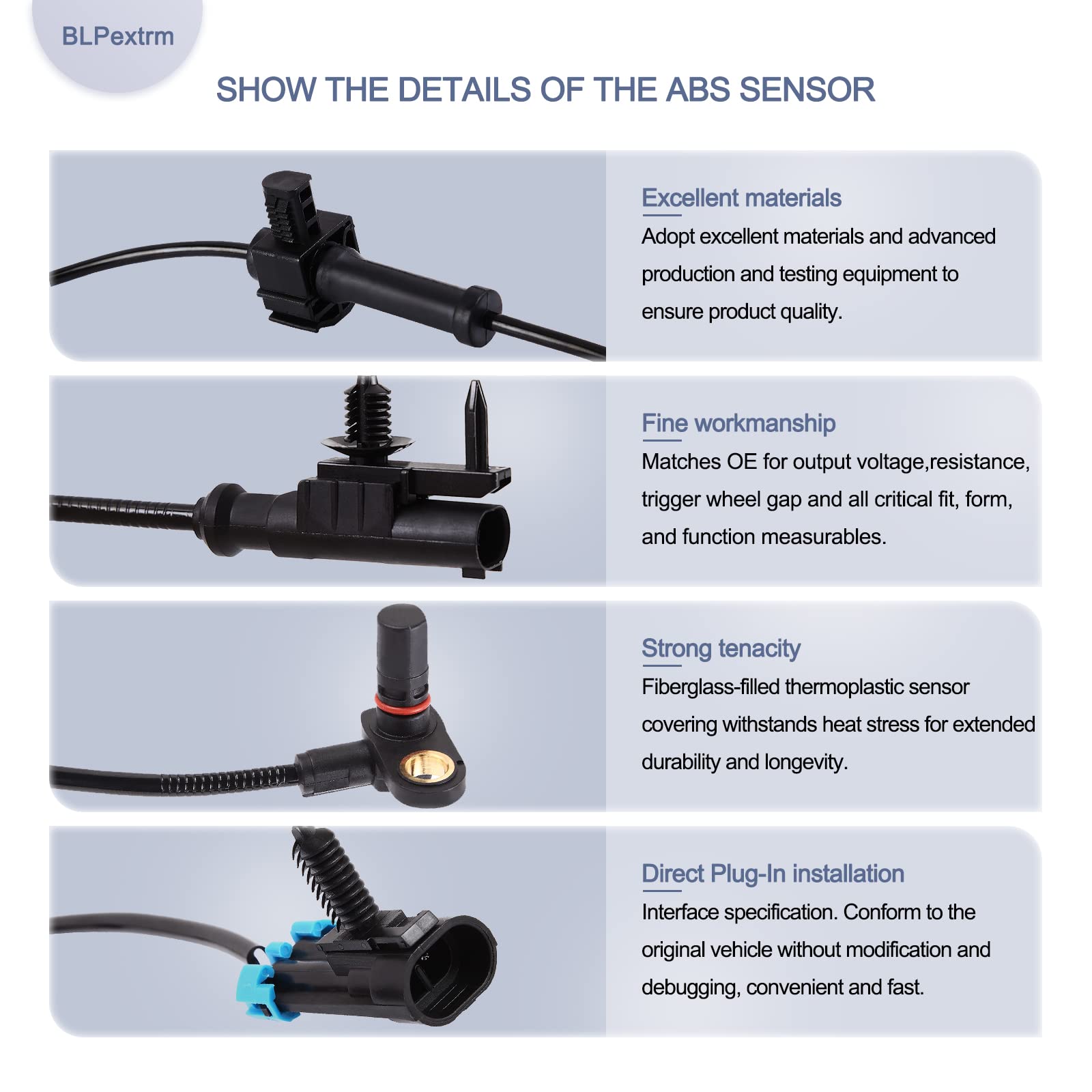 BLPextrm ABS wheel speed sensor rear right close-up for stable braking data.