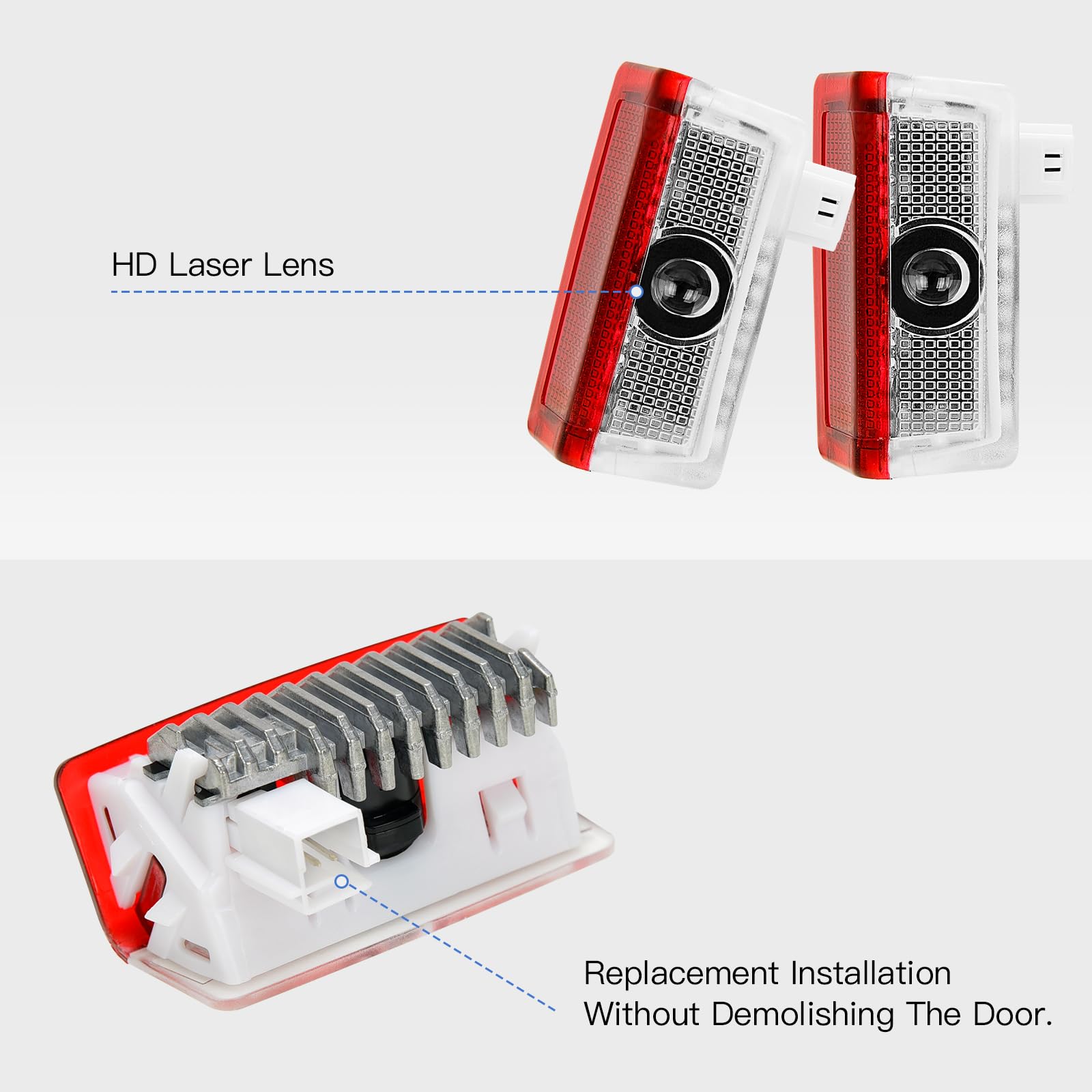 Blshwez car door lights logo projector features waterproof design for outdoor durability.