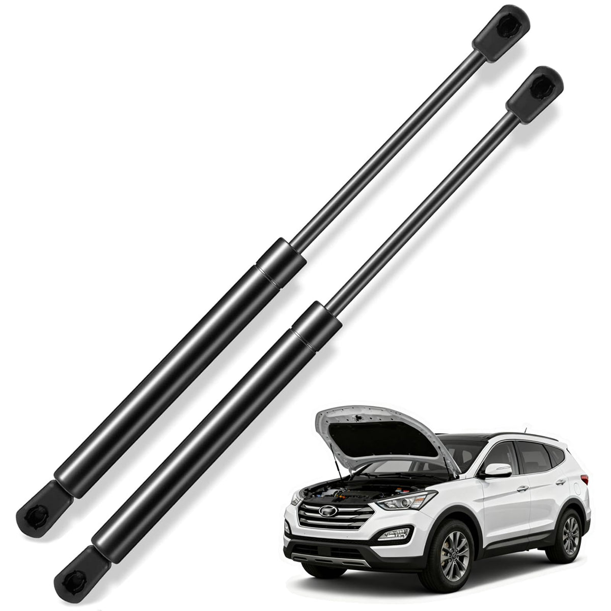 Blshwez front hood struts pack providing reliable lift support for Santa Fe.