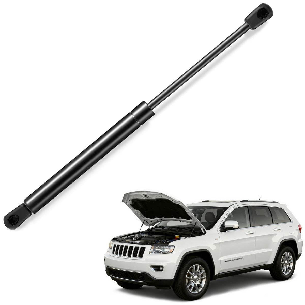 Blshwez hood struts for Jeep Grand Cherokee left side with smooth lift action.