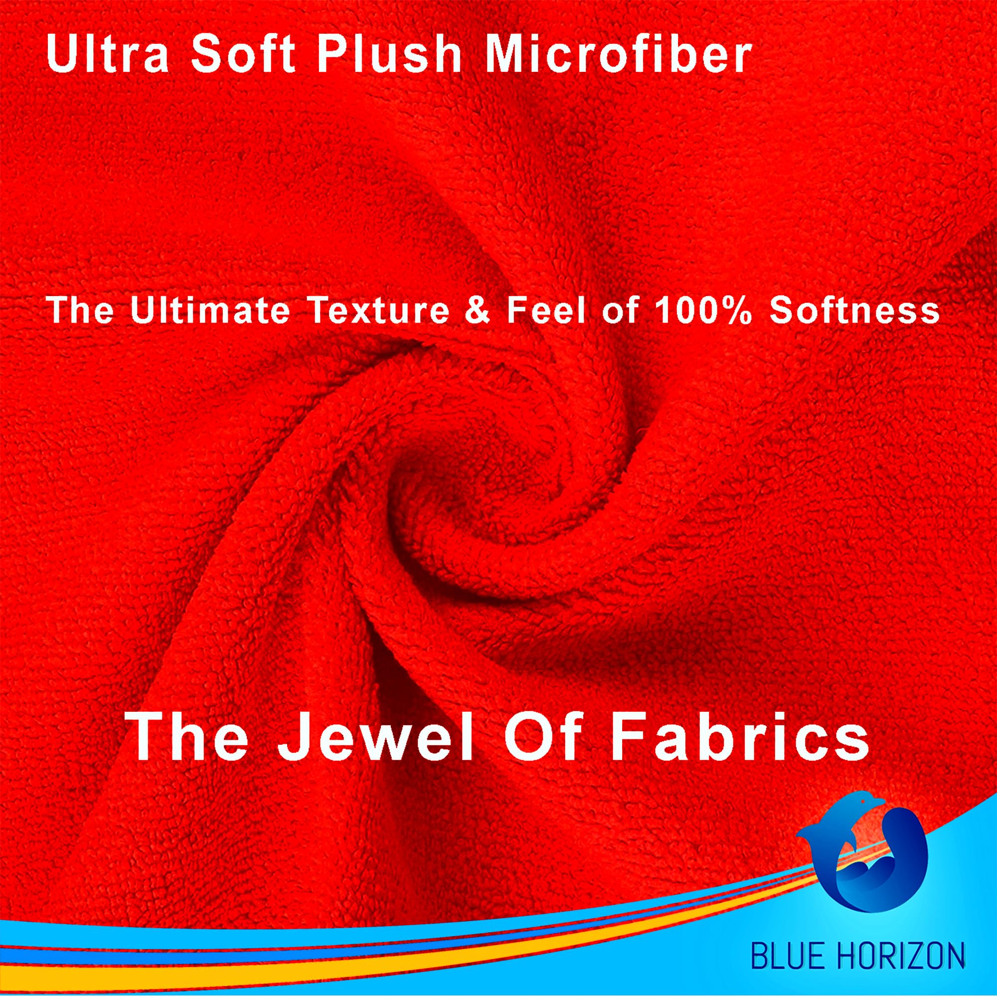 Blue Horizon dual-side microfiber towel suitable for lint-free cleaning