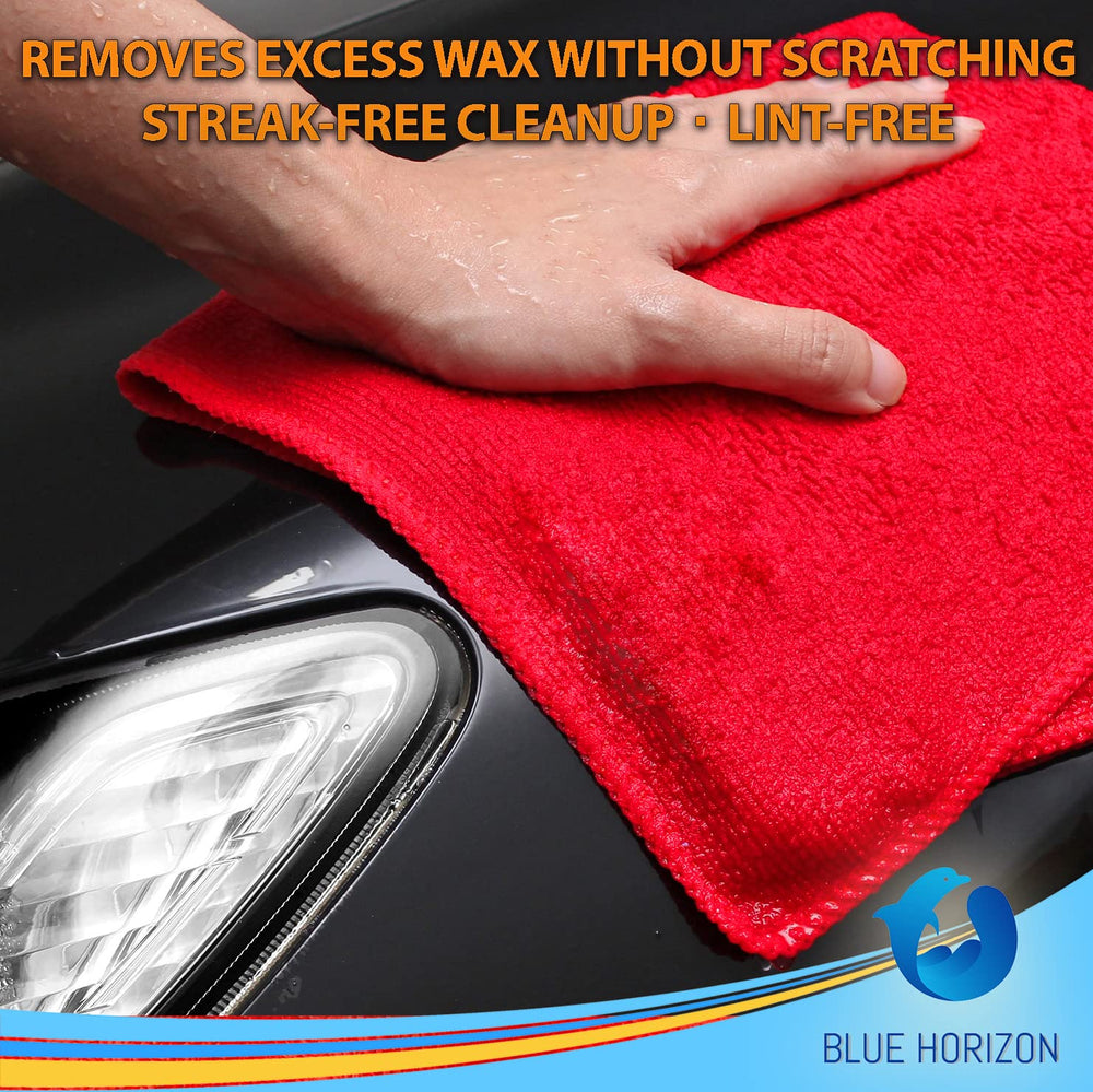 Blue Horizon soft microfiber towel cleans car interiors and exteriors