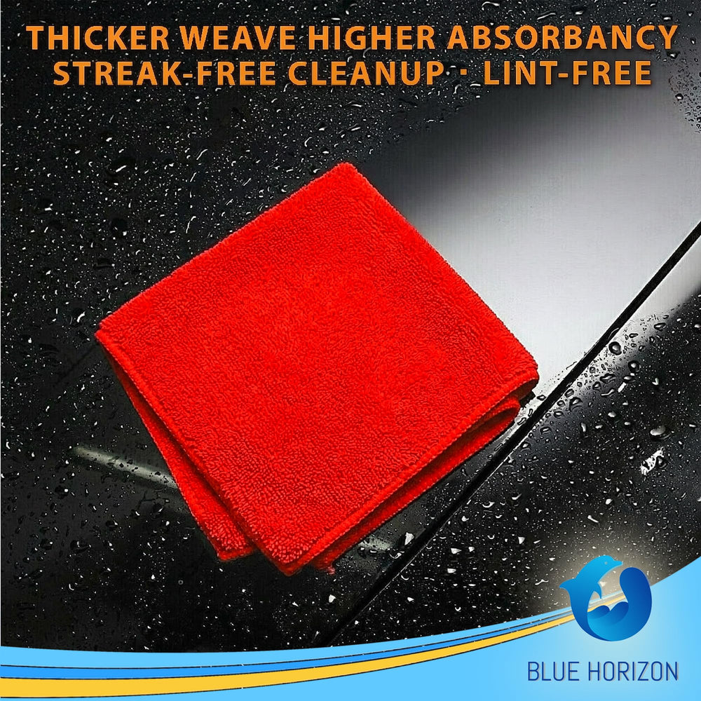 Blue Horizon washable red microfiber towel is reusable