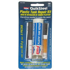 Blue Magic QuikSteel plastic tank repair kit in white for durable, quick field bonding.