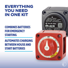 Blue Sea Systems emergency parallel function linked batteries for emergency engine starting