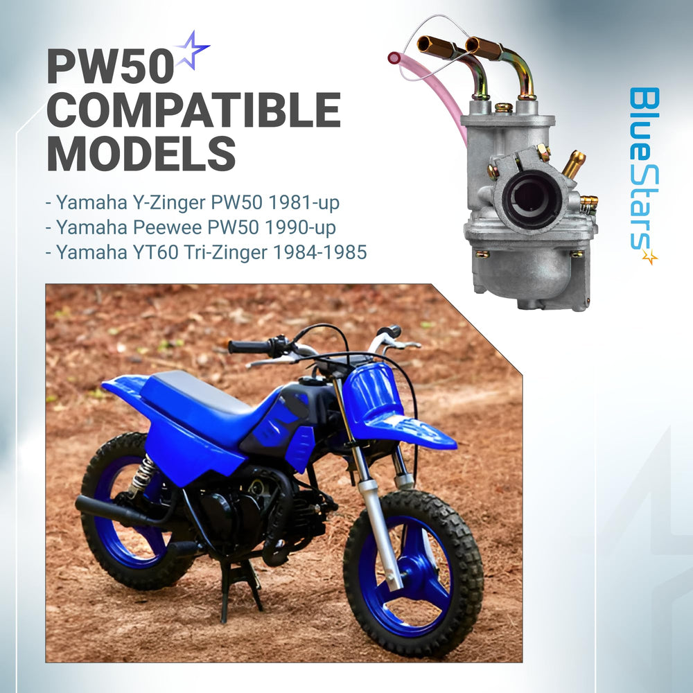BlueStars PW50 choke cable for smooth cold starts.