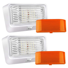 BlueFire rv porch light with amber lens for soft, glare-free nighttime visibility.