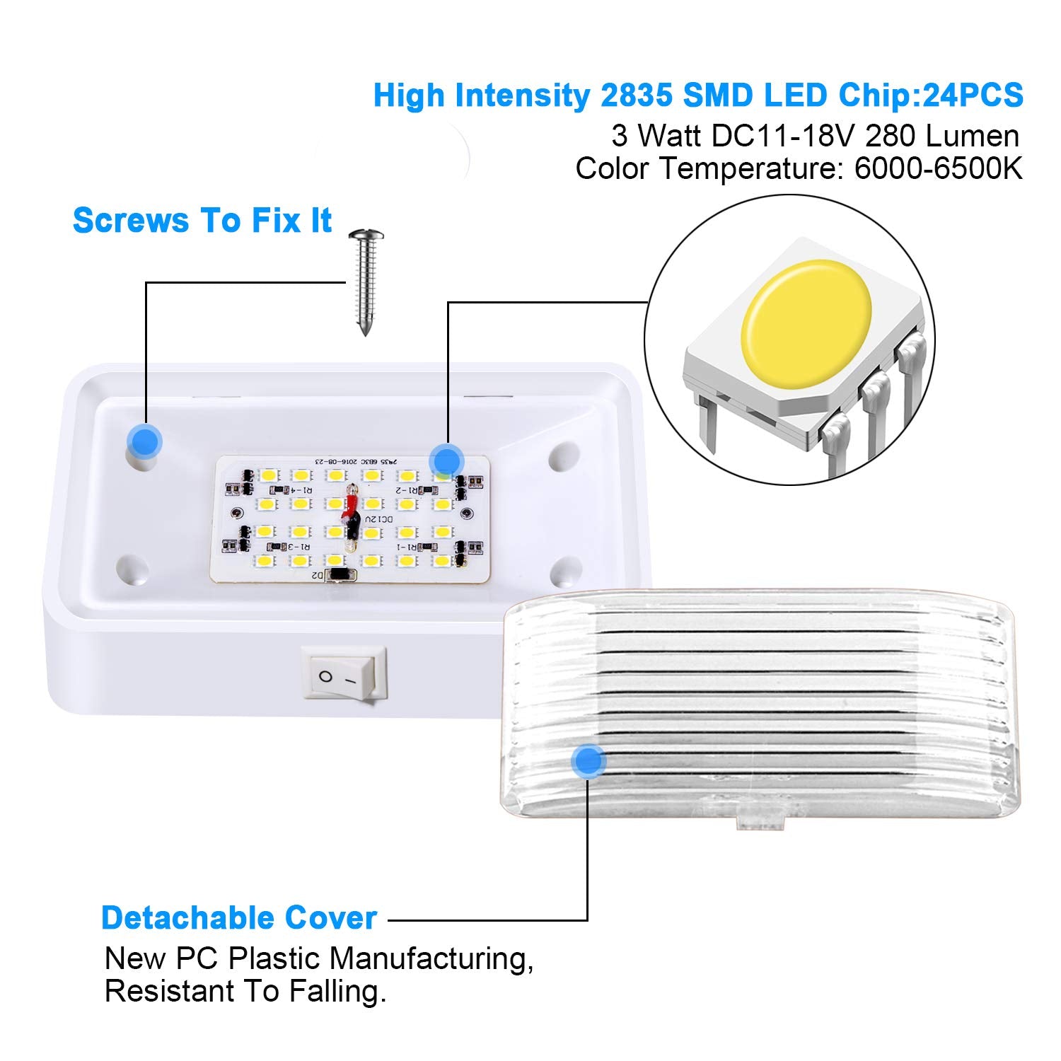 BlueFire porch light installation hardware and mounting screws included.