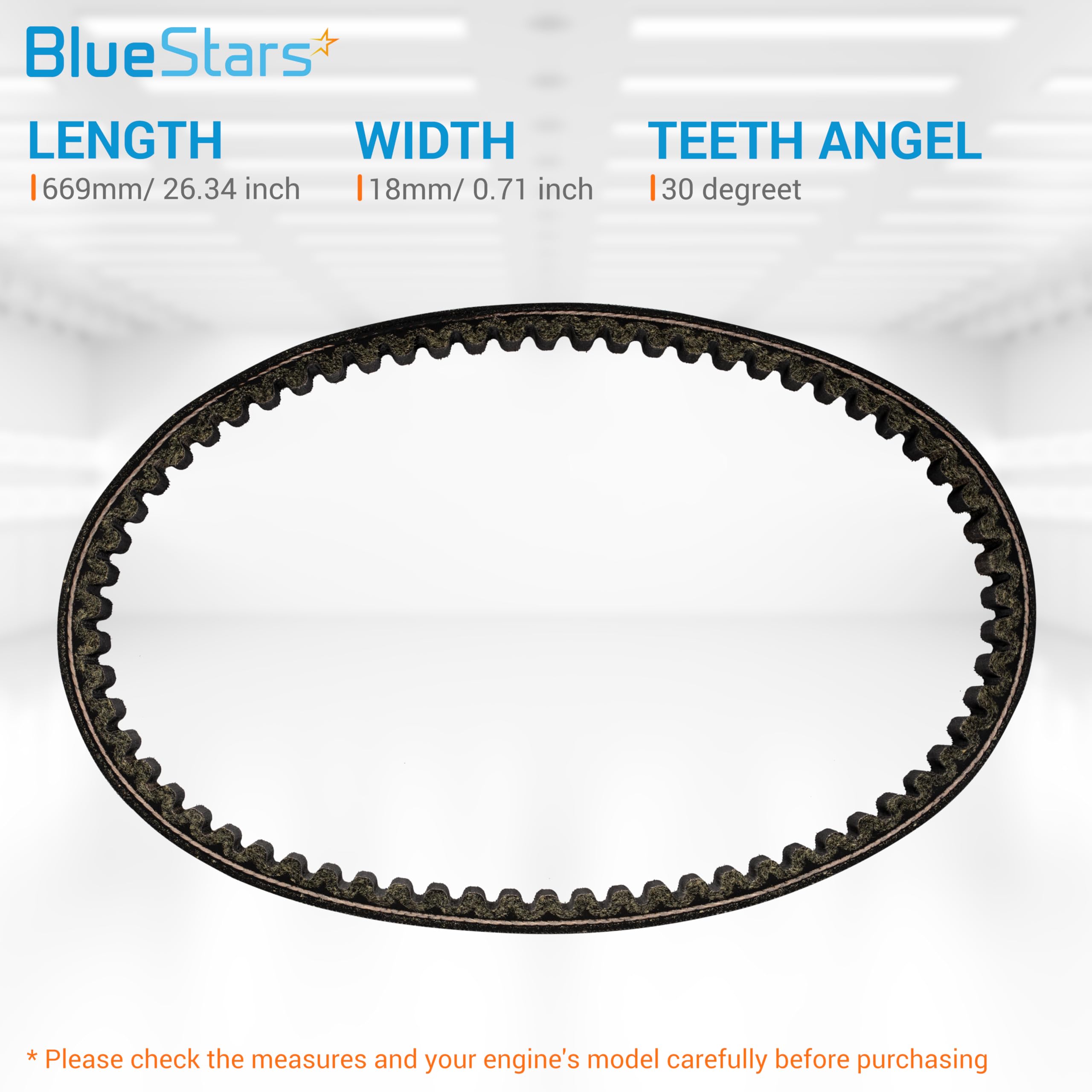 BlueStars belt during test-run with reduced vibrations and noise