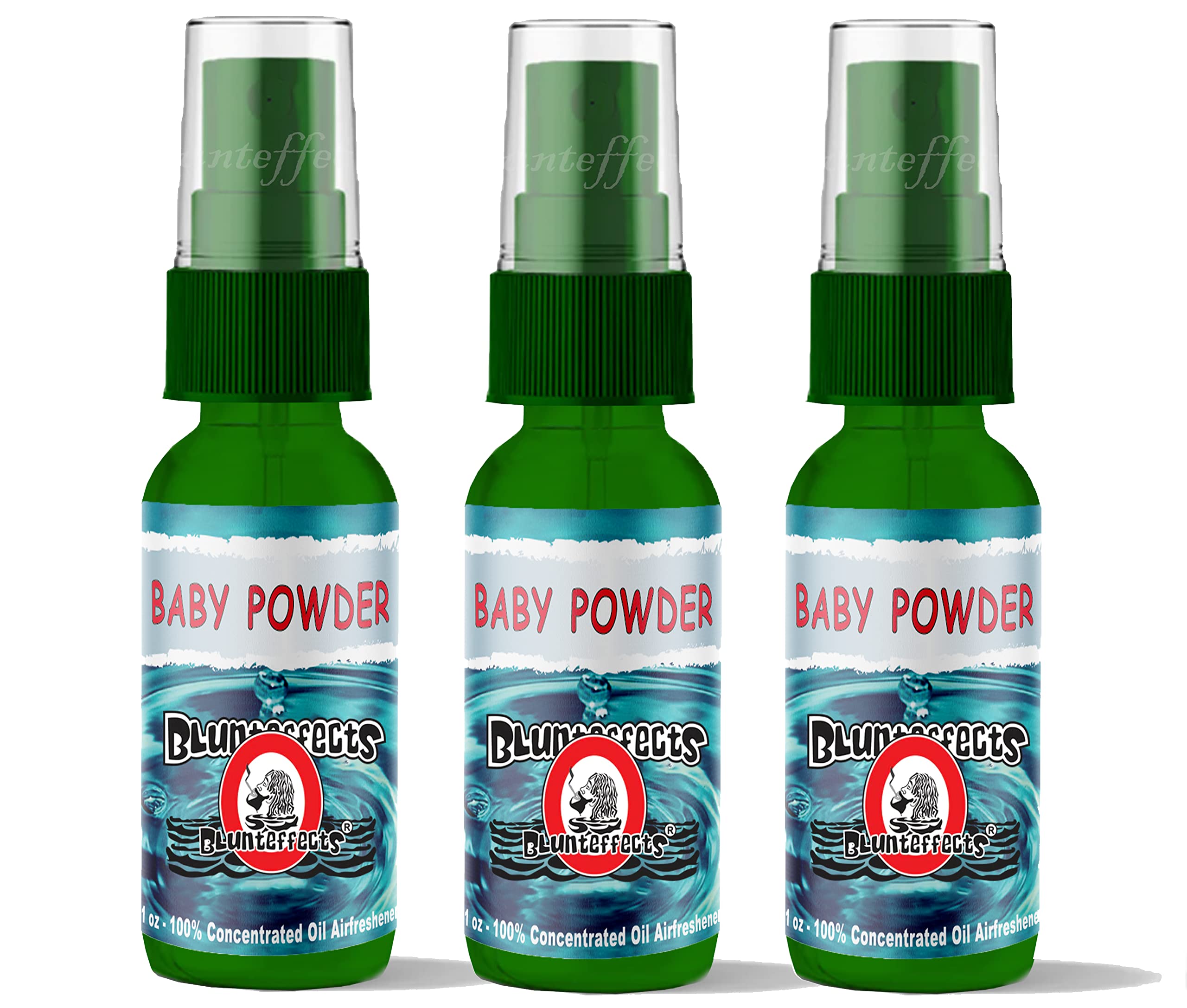 Blunteffects Blunt Effects Baby Powder bottle releases a soft, comforting aroma