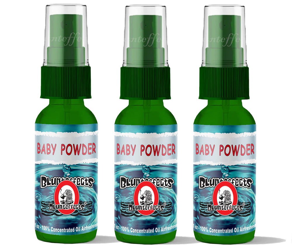Blunteffects Blunt Effects Baby Powder bottle releases a soft, comforting aroma
