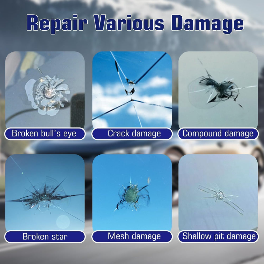 BLUTOKS Windshield Repair Kit handles chips, cracks, and spiderwebs for restoration