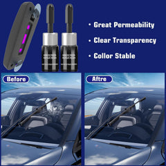 BLUTOKS Windshield Repair Kit UV curing light speeds 5–10 minute cure
