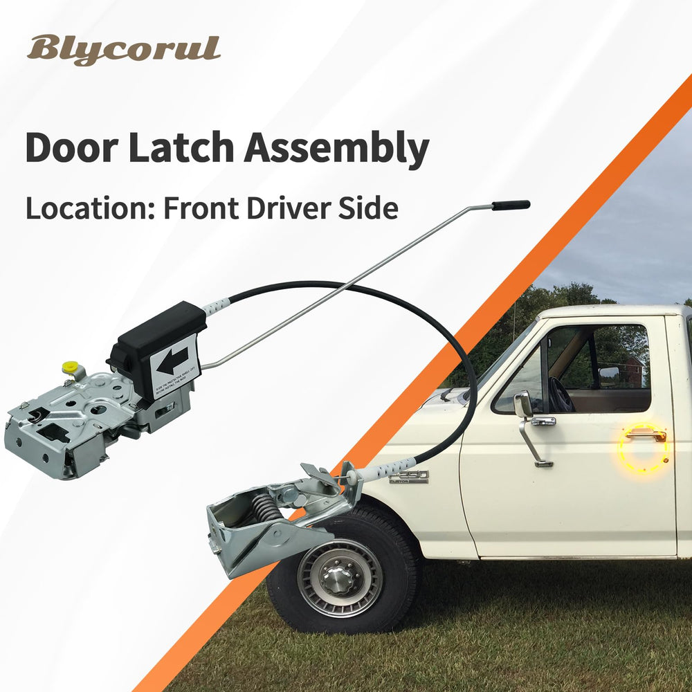 Blycorul direct-fit front-driver door latch for seamless replacement on Ford trucks.