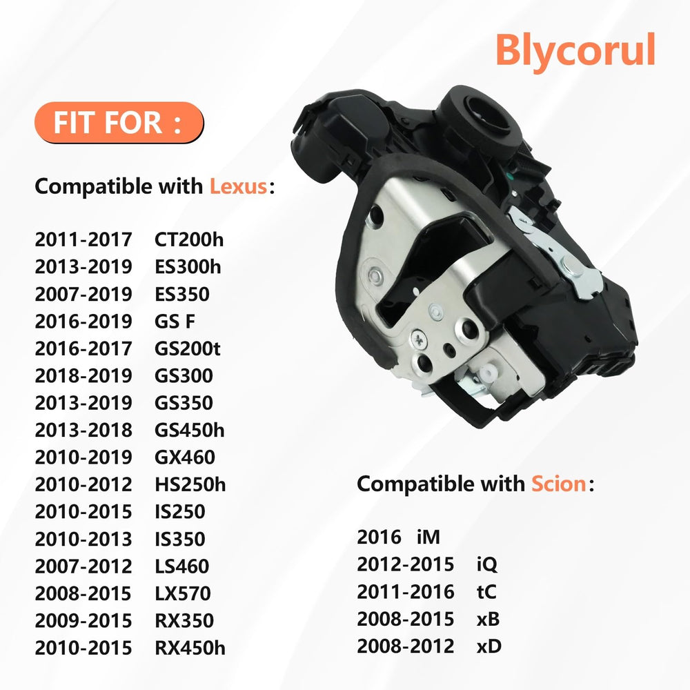 Blycorul door lock actuator packaging highlights ready-to-install replacement.