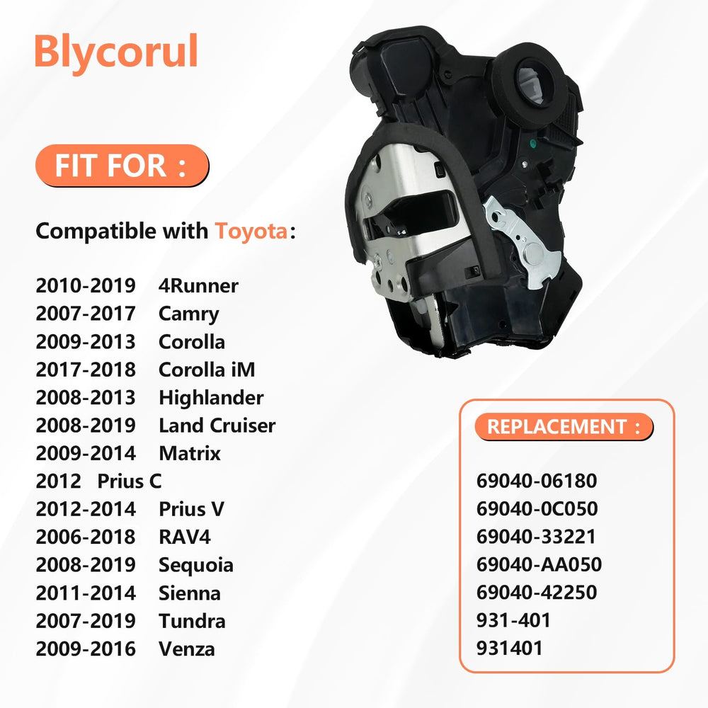 Blycorul door lock actuator side view showing compact OEM-fit design.