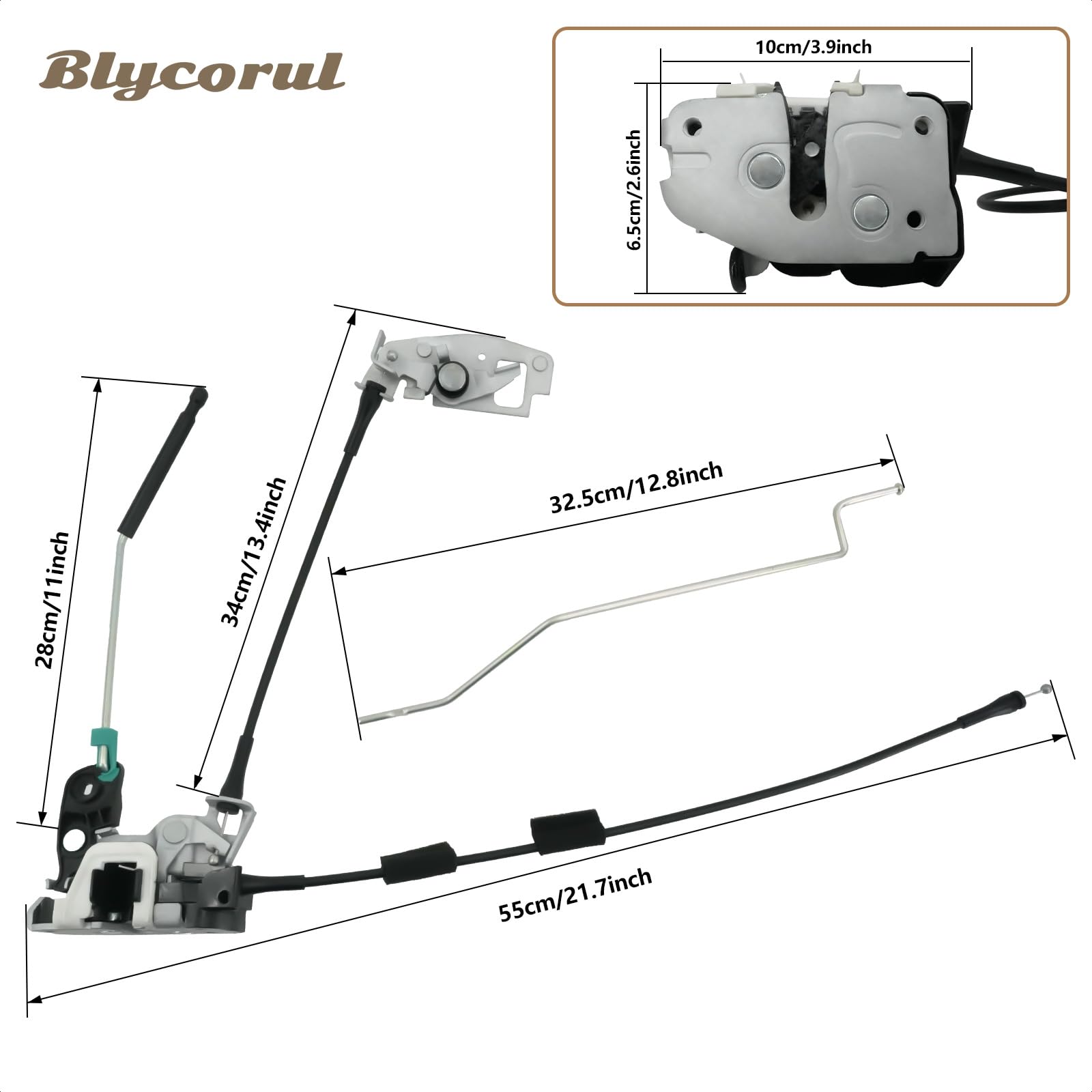 Blycorul right passenger side latch ensures smooth operation during use.