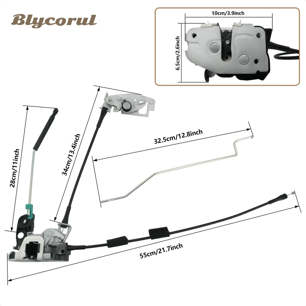 Blycorul right passenger side latch ensures smooth operation during use.