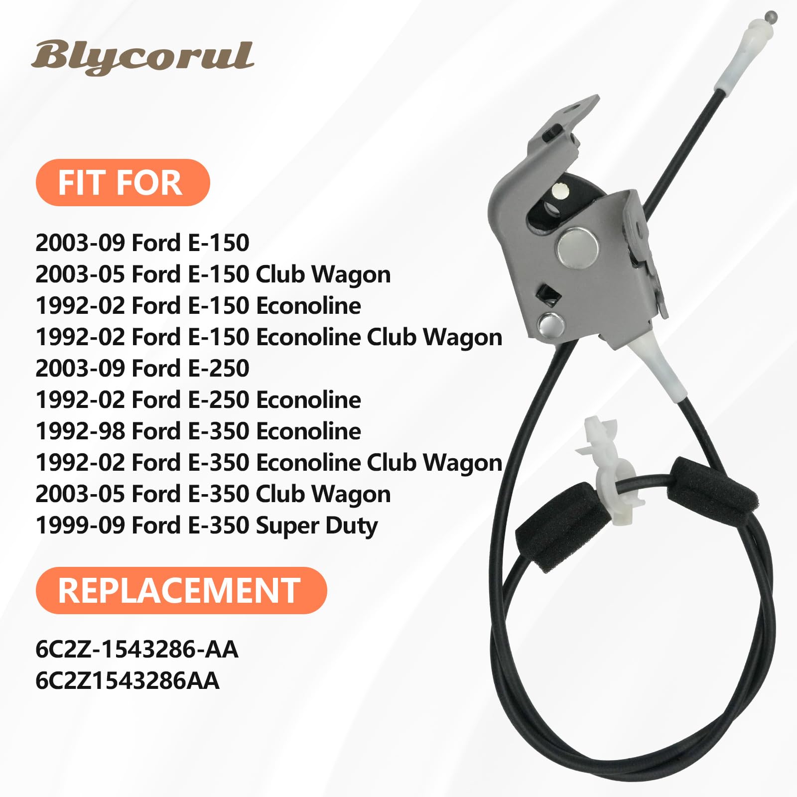 Blycorul Ford latch assembly for E150/E250/E350 restoring secure cargo closure