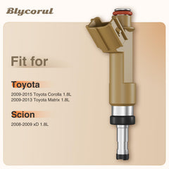 Blycorul fuel injector set for Toyota Matrix promotes steady fuel delivery