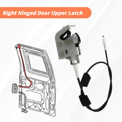 Latch mechanism close-up highlighting premium steel construction.