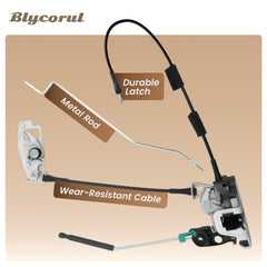 Blycorul reinforced steel latch offers long-lasting performance in Ford vans.