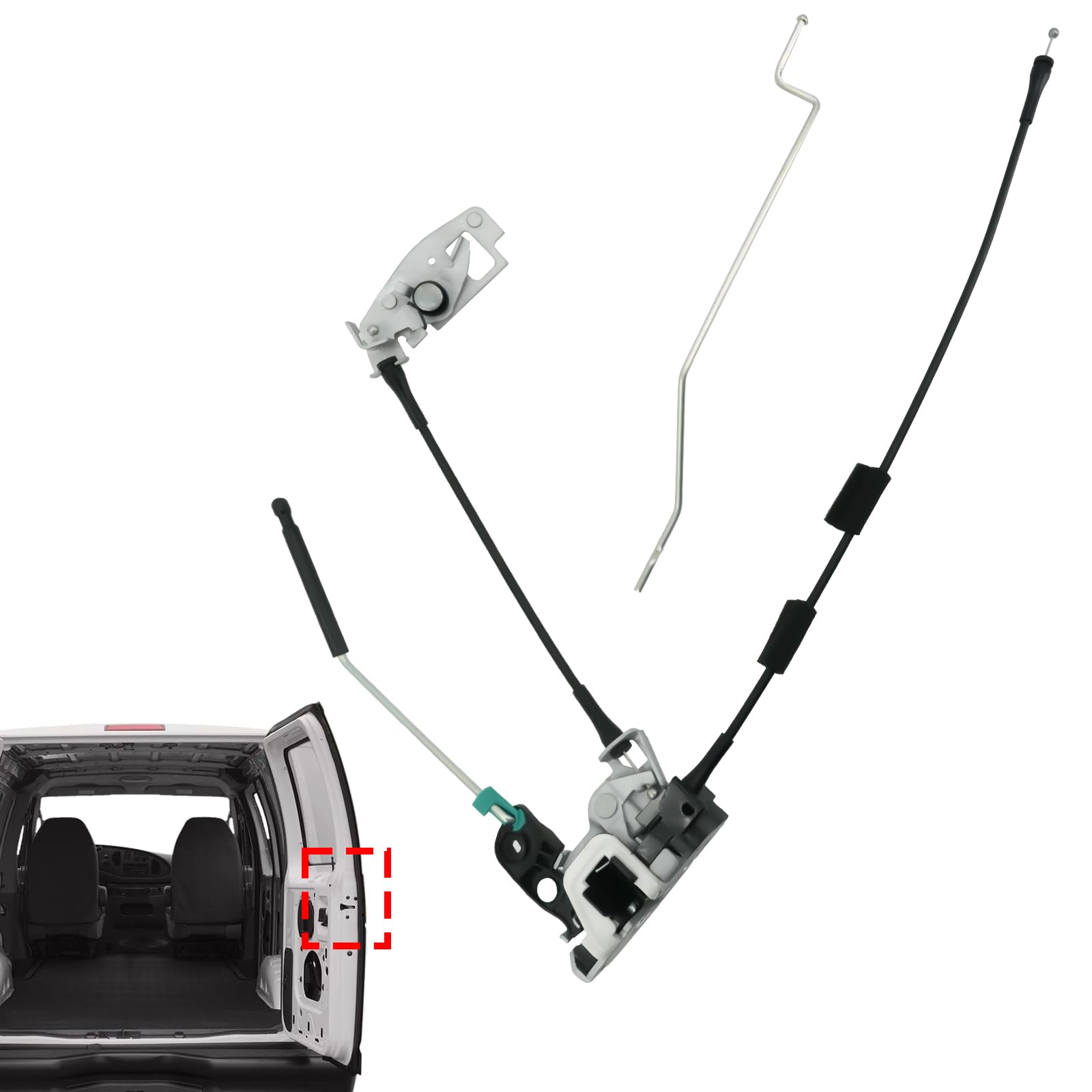 Blycorul rear door latch assembly for Ford E-Series right side, durable cargo door function.