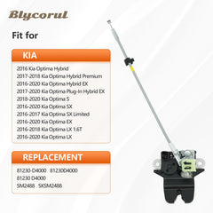 Blycorul rear trunk latch actuator front-angle shot highlights direct replacement compatibility