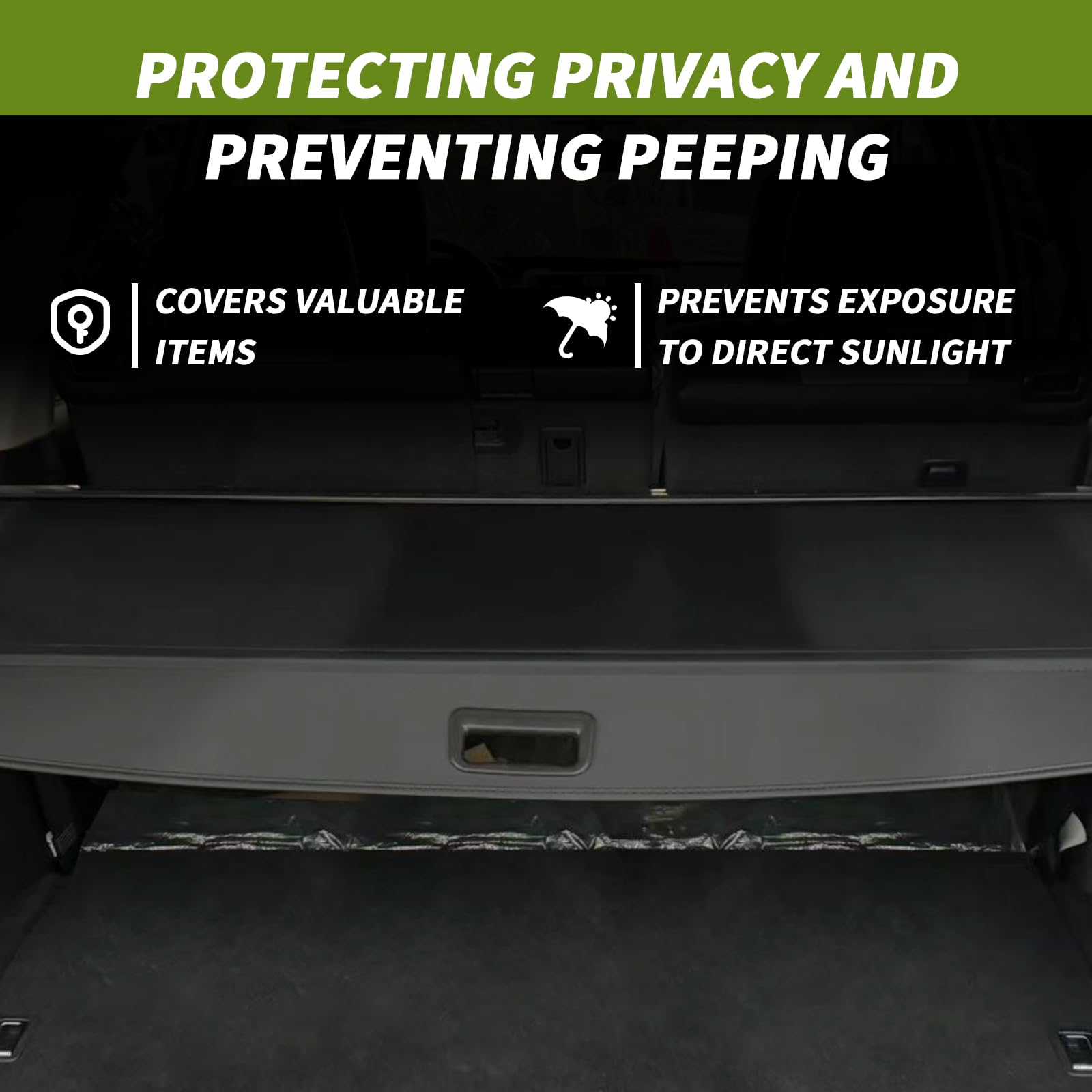 Blycorul retractable privacy shade for 4Runner offers quick, tool-free installation and versatile space.