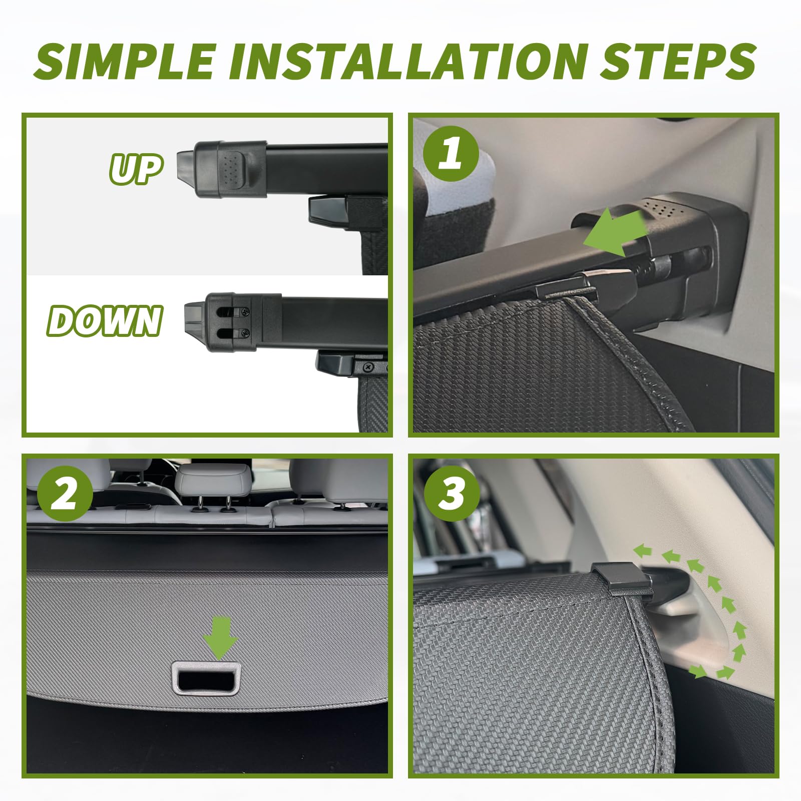 Blycorul trunk cargo cover no-drill install Rogue fits quickly