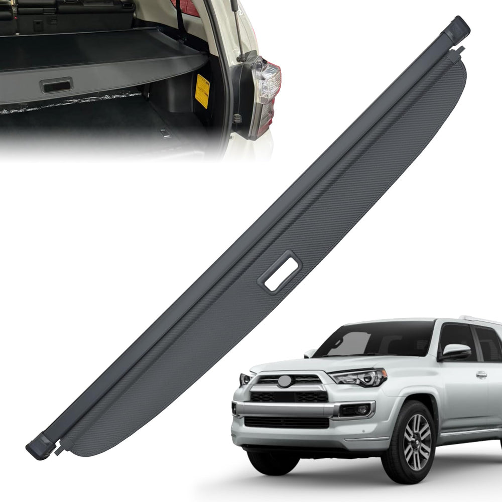 Blycorul trunk cargo cover with carbon fiber ends shields valuables and maintains a sleek look.
