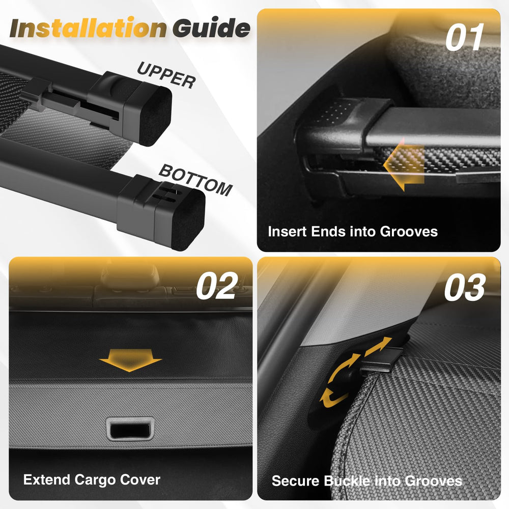 Blycorul trunk cover carbon texture guards belongings in GMC Terrain cargo area