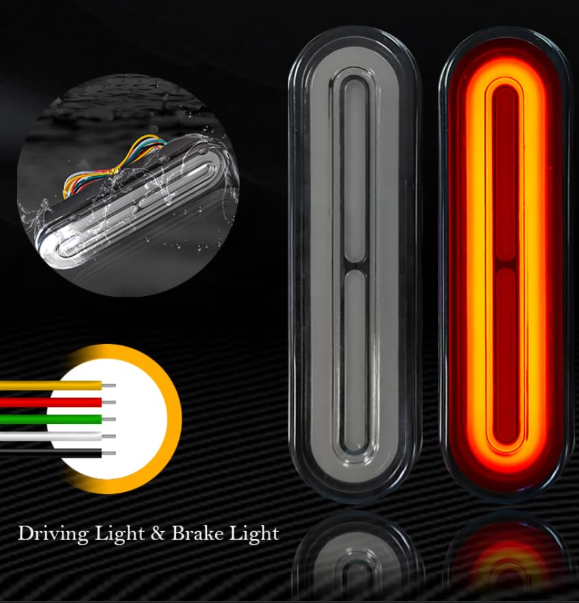 BlyilyB brake light flickers then becomes steady red to indicate braking.
