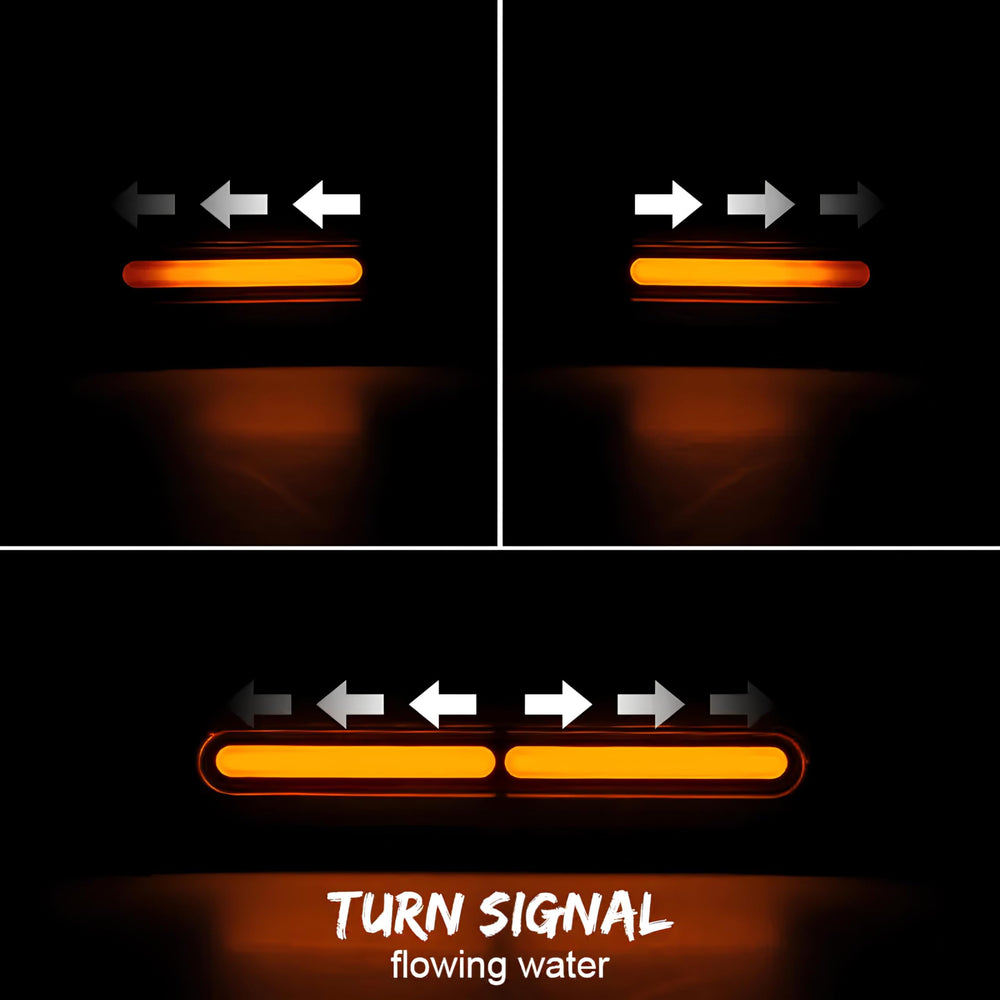 BlyilyB sequential turn signal offers left-right amber flowing indicators.